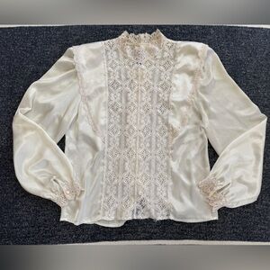 Vintage Romantic Sonya Ratay Lace Blouse Women’s Medium